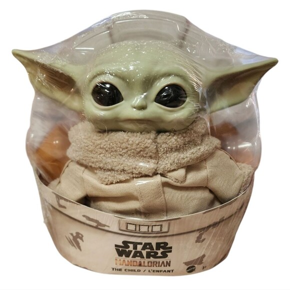 Star Wars Mandalorian The Child Baby Yoda Grogu 11 in Figure Plush Toy Green - Picture 10 of 10